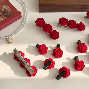 10 шт. Y2K винтажные мини-заколки для волос «Камелия», сладкие заколки-цветы, заколки-уточки, боковая заколка для волос для девочек, головные уборы, аксессуары для волос A1