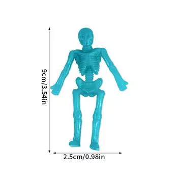 10 шт. забавная растягивающаяся игрушка-скелет на Хэллоуин, наполнители для мешков с подарками на Хэллоуин, украшения для вечеринки в честь Дня рождения для детей, подарок на вечеринку в честь Дня рождения 10pcs