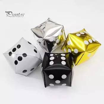 10 шт. Забавный воздушный шар в виде кубика, металлический герметичный, более толстый, детский душ, день рождения, свадьба, тематическая вечеринка, украшение, комплект воздушных шаров из алюминиевой пленки белый