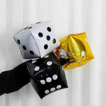 10 шт. Забавный воздушный шар в виде кубика, металлический герметичный, более толстый, детский душ, день рождения, свадьба, тематическая вечеринка, украшение, комплект воздушных шаров из алюминиевой пленки белый