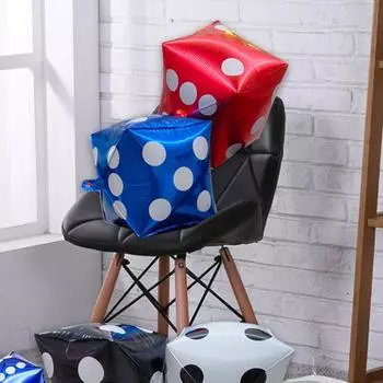 10 шт. Забавный воздушный шар в виде кубика, металлический герметичный, более толстый, детский душ, день рождения, свадьба, тематическая вечеринка, украшение, комплект воздушных шаров из алюминиевой пленки белый