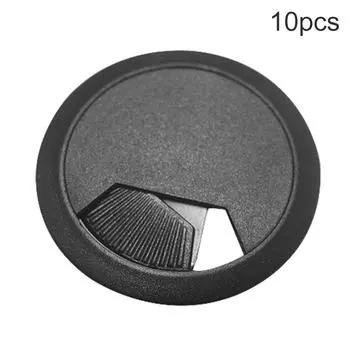 10 шт. заглушка для кабеля на столе, АБС-пластик, крышка для компьютерного кабеля, подвижная круглая заглушка для кабеля на столе, пластиковая заглушка для компьютера