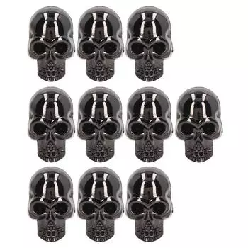10 шт. заклепок в виде черепа в готическом стиле, модные аксессуары в виде черепа для самостоятельной сборки обуви, одежды, сумок, нет