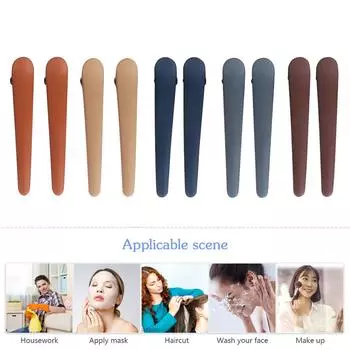 10 шт., заколки для укладки волос, красочные пластиковые заколки для волос в виде утконоса, заколки для секционирования волос type 5