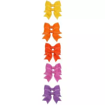 10 шт. Заколки для волос для маленьких девочек, однотонные, с лентами и бантами, ручной работы, шпильки-заколки, детские подарки, аксессуары для волос