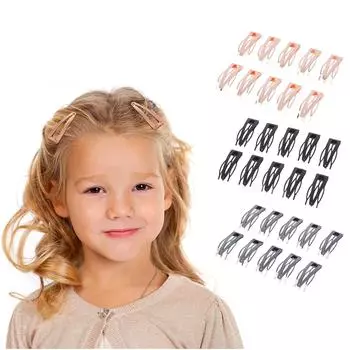 10 шт., заколки для волос с двойной ручкой, металлические заколки для женщин, инструменты для укладки волос One Size чёрный