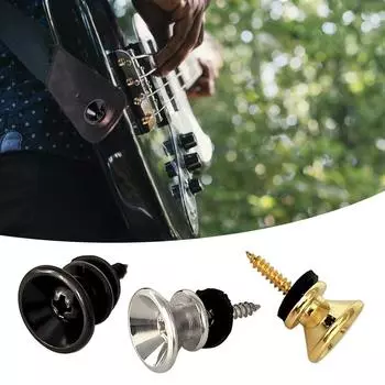 10 шт. замков для гитарного ремня металлические кнопки для гитарного ремня фиксатор конца штифт электрическая бас-гитара безопасность страплоки прочные серебряный