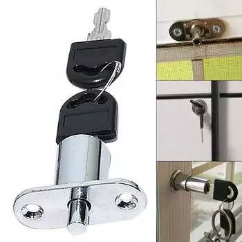 10 шт. замок для раздвижной стеклянной двери с ключом, витрина, защитный чехол для раздвижной двери, замок для стеклянных дверей шкафа с защитой от взлома