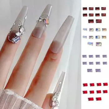 10 шт. заостренные нижние стразы для ногтей мини-бриллиантовые подвески для ногтей 3D кристаллы драгоценные камни ювелирные изделия DIY маникюр украшения для ногтей 10
