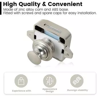 10 шт. защелка для кнопки кемпера, каравана, лодки, ящика, шкафа, дверцы, защелка для шкафа без ключа, мебель