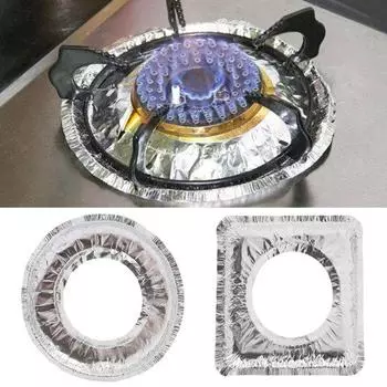 10 шт., защита для газовой плиты, защита для плиты, фольга, жиронепроницаемая алюминиевая бумага