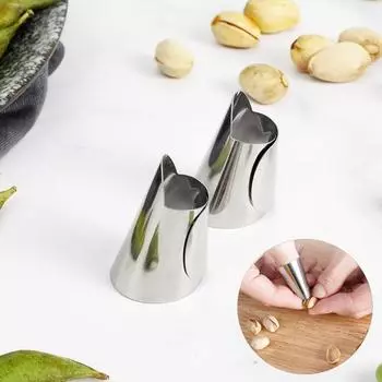 10 шт., защита для пальцев из нержавеющей стали, регулируемые бобы, каштаны, орехи, очистка овощей, защита для пальцев, защитный инструмент для рук, кухонные гаджеты 10 pcs