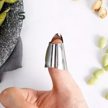 10 шт., защита для пальцев из нержавеющей стали, регулируемые бобы, каштаны, орехи, очистка овощей, защита для пальцев, защитный инструмент для рук, кухонные гаджеты 10 pcs