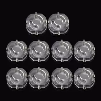 10 шт., защитная крышка для электрических розеток ЕС для детей, защита от поражения электрическим током для детей