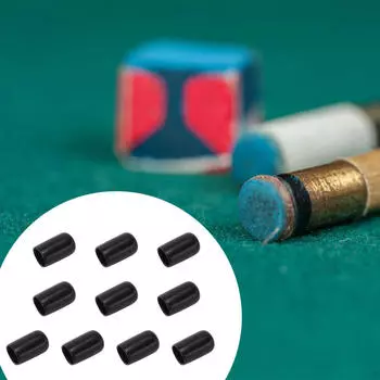 10 шт. Защитные накладки на наконечники для бильярдного кия, нижние крышки для наконечников для бильярдного кия, портативная бильярдная кия 13 mm Black