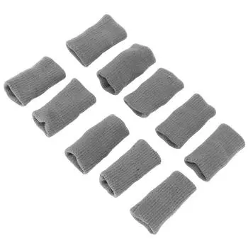 10 шт. Защитные накладки на пальцы Спортивные эластичные накладки на большой палец Бандажи для пальцев Облегчение боли Серый серый