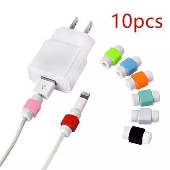 10 шт. Защитный чехол для дата-кабеля, Спиральная защитная оплетка для зарядного кабеля, Чехол для зарядки телефона, Чехол для хранения наушников, Подарки, Цвет случайный