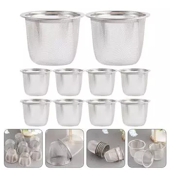 10 шт. заварник для чая для свободного чайника фильтр-подкладка листовой фильтр маленькая зеленая машина запасные части 6.5X6.5X5CM