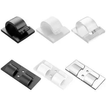 10 шт., зажим для кабеля с водонепроницаемыми клейкими полосками, крючки для украшения на открытом воздухе, зажим для кабеля-органайзера для внутреннего и наружного украшения A