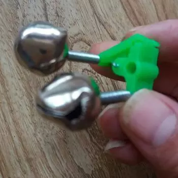 10 шт., зажим для наконечника удочки, удочка, сигнализация для рыбы, двойной колокольчик, кольцевой зажим синий