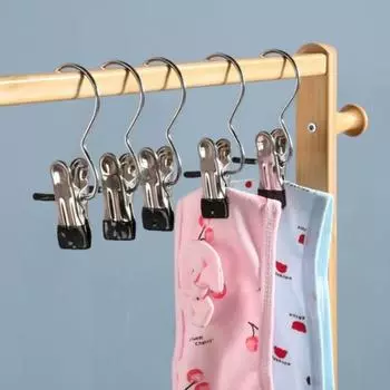 10 шт. зажим для одежды противоскользящий удобный прочный несущий ветрозащитный влагостойкий держатель для хранения утюг сухая прищепка для шкафа подвесной зажим крючок для ежедневного использования серебряный