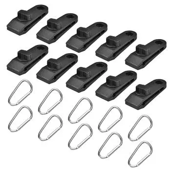 10 шт. зажим для тента, зажимы для палаток, застежки для палаток, затягивающий зажим для палаток для кемпинга с 10