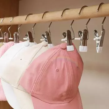 10 шт., зажим для вешалки, компактный металлический крючок для прищепки, мягкое резиновое покрытие, прочный зажим для одежды, брюк, шапок 10 pcs