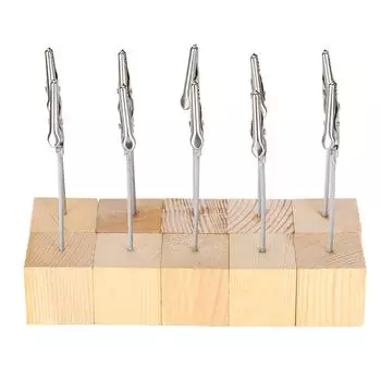 10 шт. Зажим для заметок, деревянная основа, держатель для фото, номера, настольные карточки, держатель для заметок