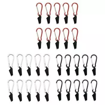 10 шт. зажимов для палаток с карабинами для подвешивания на крючках для гриля на открытом воздухе красный