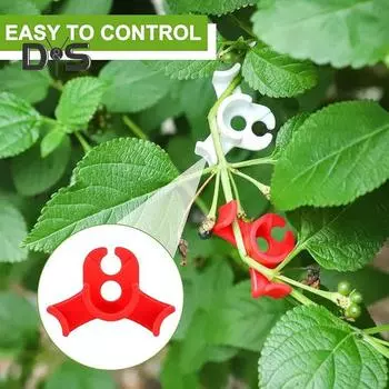 10 шт. зажимов для тренировки с низким напряжением, 90 градусов, зажимы для тренировки стеблей растений, мини-размер, легкие зажимы для тренировки растений, садовые инструменты белый