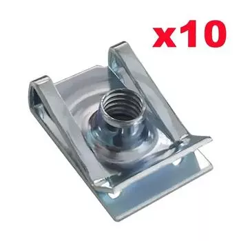 10 шт. зажимов M8 U-типа с резьбой 8 мм, 5 мм, 6 мм, 4 мм, язычковые гайки для автомобиля, мотоцикла, скутера, квадроцикла, мопеда M8