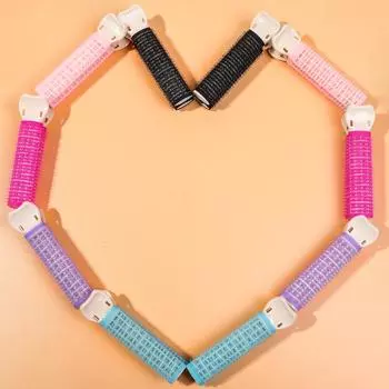 10 шт. Зажимы для бигуди для объема волос, 5 цветов, обернутые АБС-пластиком, для завивки без нагрева, инструмент для быстрой укладки волос, подходит для всех типов волос