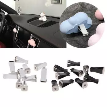 10 шт. зажимы для духов на автомобильной розетке, зажим для вентиляционного отверстия кондиционера, зажим для вентиляционного отверстия освежителя воздуха, зажим для диффузора эфирного масла, украшение чёрный