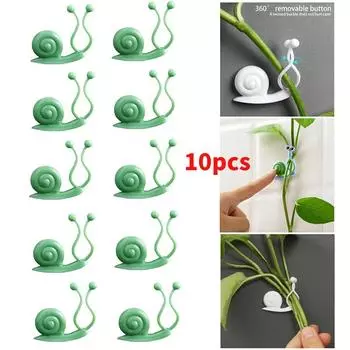10 шт. зажимы для крепления растений на стене для скалолазания, невидимый зажим для улитки, самоклеящийся липкий крючок, фиксатор, держатель для украшения дома 10pcs белый
