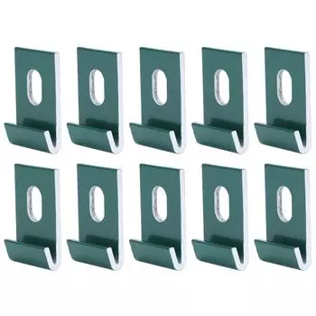 10 шт. зажимы для основания крючки крепления алюминиевые теплицы крепеж набор зеленый зелёный