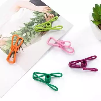 10 шт. зажимы для вешалок из нержавеющей стали, эластичные, сверхмощные, противоскользящие, устойчивые, ветрозащитные, носки, трусы, шарф, зажимы для удержания, упаковка для еды, мешок для чипсов