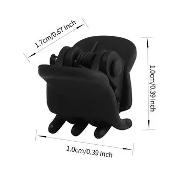 10 шт. Зажимы-крабы для волос для женщин 1,0 1,5 см Маленькие Черные Коричневые Прозрачные Пластиковые Мини-заколки Шпильки Аксессуары для укладки волос