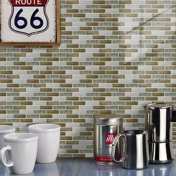 10 шт., зеленая наклейка на плитку с кожурой и наклейкой на фартук, виниловое настенное покрытие для кухни, наклейка на мозаичную плитку в метро 15cm*15cm*10Pcs