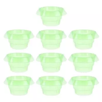 10 шт. Зеленые садовые колпаки, пластиковые круглые крышки для растений, многоразовые купола для увлажнения семян растений для дома