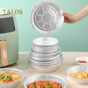 10 шт., жаропрочная форма для выпечки, одноразовая, полезная, безопасная для морозильной камеры, фольга для барбекю 7inch