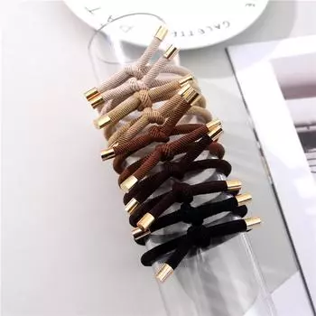 10 шт. Женские эластичные резинки для волос Высокое качество Девичьи резинки для волос Резинки для волос С золотым покрытием Аксессуары для волос Резинка/Завязка для волос