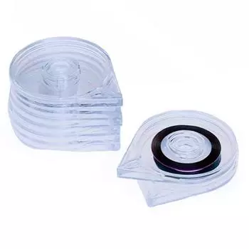 10 шт., женские красивые ногти, полосатая лента, чехлы для инструментов, наклейки, роликовые коробки, держатели