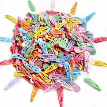 10 шт. Женские милые красочные заколки для волос в форме капли воды, сладкие заколки-клипсы, однотонные зажимы, модные аксессуары для волос