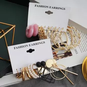 10 шт. женственные универсальные роскошные очаровательные элегантные жемчужные серьги ажурный костюм розовый