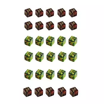 10 шт. жетонов игральных костей игральные карты аксессуары 1,6 см кубик +1/-1 кубик мини-кость DE red black