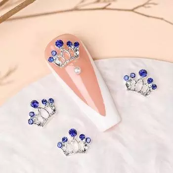 10 шт., Золотая Корона, стразы, подвески для дизайна ногтей, ослепительные Ins, стильные аксессуары для маникюра, ювелирные изделия для ногтей I