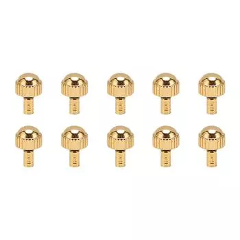 10 шт. Золотая заводная головка для часов из сплава, водонепроницаемая, запасные части для ремонта головки часов, сменный аксессуар для