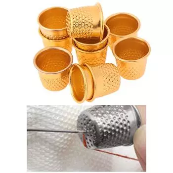 10 шт., золотой палец, наперсток, швейная ручка, металлический щит, протектор, иглы