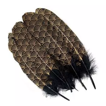 10 шт., золотые гусиные перья для поделок, 6-8 дюймов, натуральное белое гусиное перо, сделай сам, украшение для свадебной вечеринки, высококачественные шлейфы