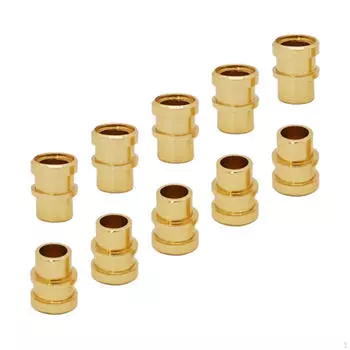 10 шт., звуковые розетки для наушников, часть с отверстием, алюминиевые сменные запасные наушники, тюнинг золотистый